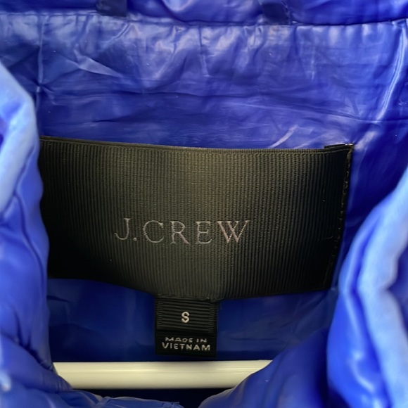 J. Crew Royal Blue Excursion Puffer Vest - Size S - Picture 2 of 7